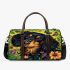 Cute black and tan dachshund among spring flowers with butterflies 3d travel bag