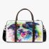 Cute border collie dog in colorful ink wash style 3d travel bag