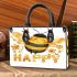 Cute bumblebee with flowers on its wings small handbag