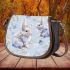 Cute bunny and flowers saddle bag