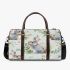 Cute bunny and flowers 3d travel bag