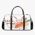 Cute bunny sitting on top of an carrot hello spring 3d travel bag