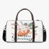 Cute bunny sitting on top of an carrot hello spring 3d travel bag