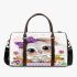 Cute bunny with big eyes and purple bow 3d travel bag