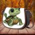 Cute cartoon baby sea turtle saddle bag