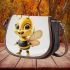 Cute cartoon bee smiling expression 3d saddle bag