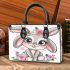 Cute cartoon bunny with big eyes and flowers small handbag