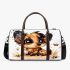 Cute cartoon dog in the style of chibi 3d travel bag