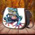 Cute cartoon frog saddle bag
