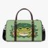 Cute cartoon frog eating ramen 3d travel bag