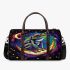 Cute cartoon frog on the moon psychedelic rainbow colors 3d travel bag