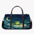 Cute cartoon frog sitting on a cloud in a starry sky 3d travel bag