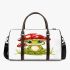 Cute cartoon frog sitting under an amanita muscaria mushroom 3d travel bag