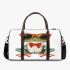 Cute cartoon frog wearing sunglasses and red bow tie 3d travel bag