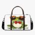 Cute cartoon frog wearing sunglasses and red bow tie 3d travel bag