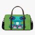 Cute cartoon frog with big eyes wearing sneakers 3d travel bag