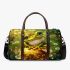 Cute cartoon frog with crown sitting on a golden ball 3d travel bag