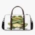 Cute cartoon frog with its front legs crossed 3d travel bag