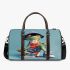 Cute cartoon green frog 3d travel bag