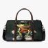 Cute cartoon green frog 3d travel bag