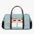 Cute cartoon owl with a pink bow on its head 3d travel bag