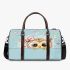 Cute cartoon owl with a pink bow on its head 3d travel bag