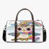 Cute cartoon owl with big eyes wearing a colorful unicorn horn 3d travel bag