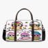 Cute cartoon owls with colorful hats and headphones 3d travel bag