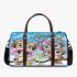 Cute cartoon owls with different hats 3d travel bag