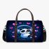 Cute cartoon panda listening to music on headphones 3d travel bag