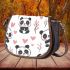 Cute cartoon panda pattern saddle bag