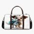 Cute cartoon puppy with a blue backpack 3d travel bag