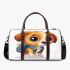 Cute cartoon puppy with big eyes 3d travel bag