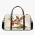 Cute cartoon rabbit holding a carrot 3d travel bag