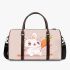 Cute cartoon rabbit is playing with an orange carrot 3d travel bag