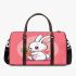 Cute cartoon rabbit playing with a carrot 3d travel bag