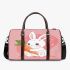 Cute cartoon rabbit playing with a carrot 3d travel bag