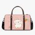 Cute cartoon rabbit with pink ears 3d travel bag