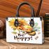 Cute cartoon style bee holding a sunflower small handbag