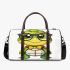 Cute cartoon turtle wearing glasses 3d travel bag