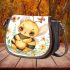 Cute cartoon watercolor baby bee 3d saddle bag