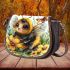 Cute cartoon watercolor baby bee 3d saddle bag