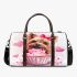 Cute cartoon yorkshire terrier inside a pink cupcake 3d travel bag