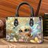 Cute chibi baby bee surrounded flowers and butterflies small handbag