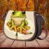 Cute chibi frog sitting on a pencil saddle bag