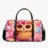 Cute chibi owl with a bow on its head 3d travel bag