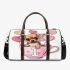 Cute chihuahua puppy inside a pink teacup with candy hearts 3d travel bag