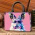 Cute colorful easter bunny with a bow tie and sunglasses small handbag