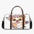 Cute corgi puppy with pink roses and a butterfly 3d travel bag