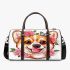 Cute corgi puppy with pink roses in her hair and butterflies 3d travel bag